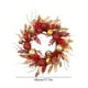 thumbnail image 3 of Corona navideña preiluminada Yyuenw de 45 cm para puerta principal, color champán dorado/rojo, con bolas decorativas, flores de Pascua y luces LED a pilas., 3 of 5