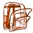 thumbnail image 2 of K-Cliffs 17" Clear Transparent PVC School Backpack in Orange Unisex  Teen-Adult, 2 of 9