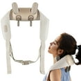 thumbnail image 1 of Gymax Neck Shoulder Massager w/ 2 Heat Levels for Pain Relief Neck Massager Pillow Beige, 1 of 10
