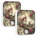 thumbnail image 2 of WOBOGO Red Rose Cat Night Light Lamp Set of 2 with Smart Sensor Dusk to Dawn Sensor 0.6W Plug-in, 2 of 7