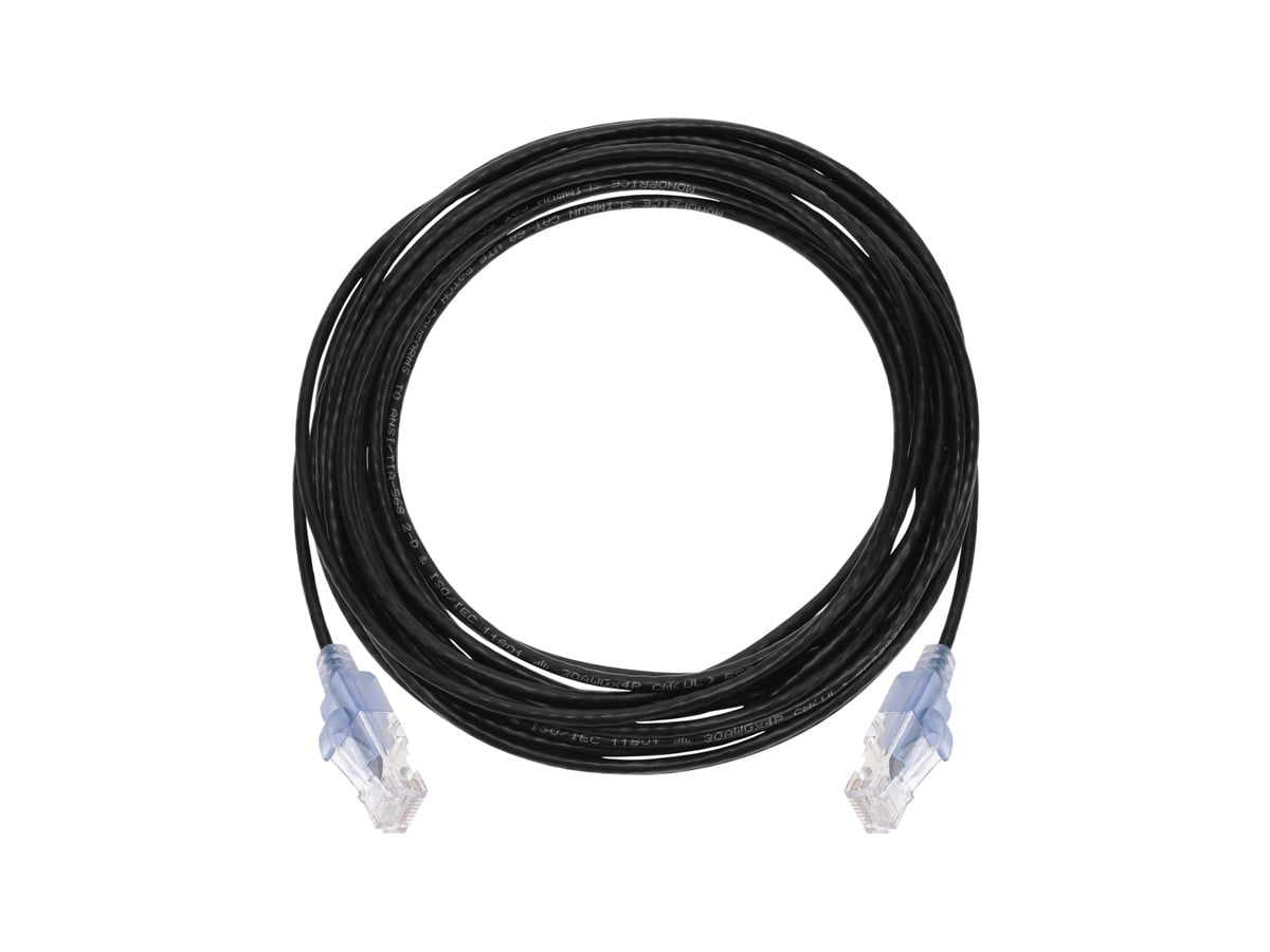 Monoprice Cat6A Ethernet Network Patch Cable - 20 Feet - Black | 10-Pack, 10G - SlimRun Series