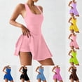 thumbnail image 2 of Tiweut Tennis Dress with Built in Shorts and Bra Athletic Dress for Women Summer Cut Out Twisted Golf Workout Dress 2026, 2 of 8