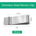 thumbnail image 2 of 20Pack Stainless Steel Money Clip Silver Slim Cash Clip for Men, Credit Card Holder Metal Money Clips Minimalist Pocket Cash Wallet, 2 of 7