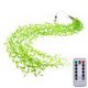thumbnail image 4 of Guirnalda de hojas artificiales con 100 luces LED en forma de cascada, 8 modos de luz, luces de hadas USB con control remoto, blanco cálido, 4 of 5