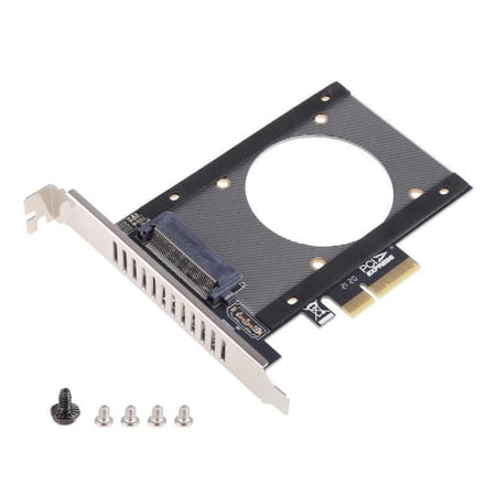 JIAHAOO U.2 NVMe SSD to PCIe X4 Expansion Card for Desktop PCs 4000MBs Hollow Out Heat Dissipation Stable Operation Black