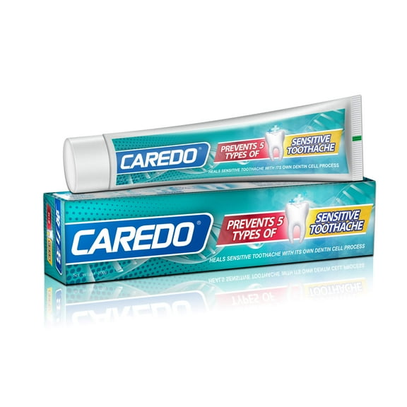 CAREDO Sensitive Toothpaste, Safe Enamel Repair Toothpaste Sensitivity Relief, Spearmint, 3.52 OZ