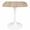 Wood+White, variant on Square Tulip Dining Table, Mid Century Modern Pedestal Table for Kitchen-Antique brown