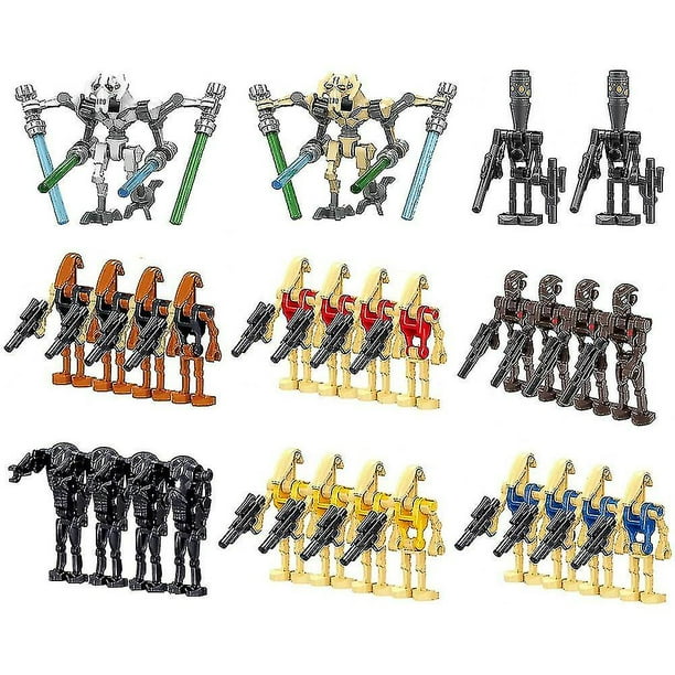 28 piezas de soldados, generales y droides con juego, bloques de construcción, figuras de acción, juguetes coleccionables para niños