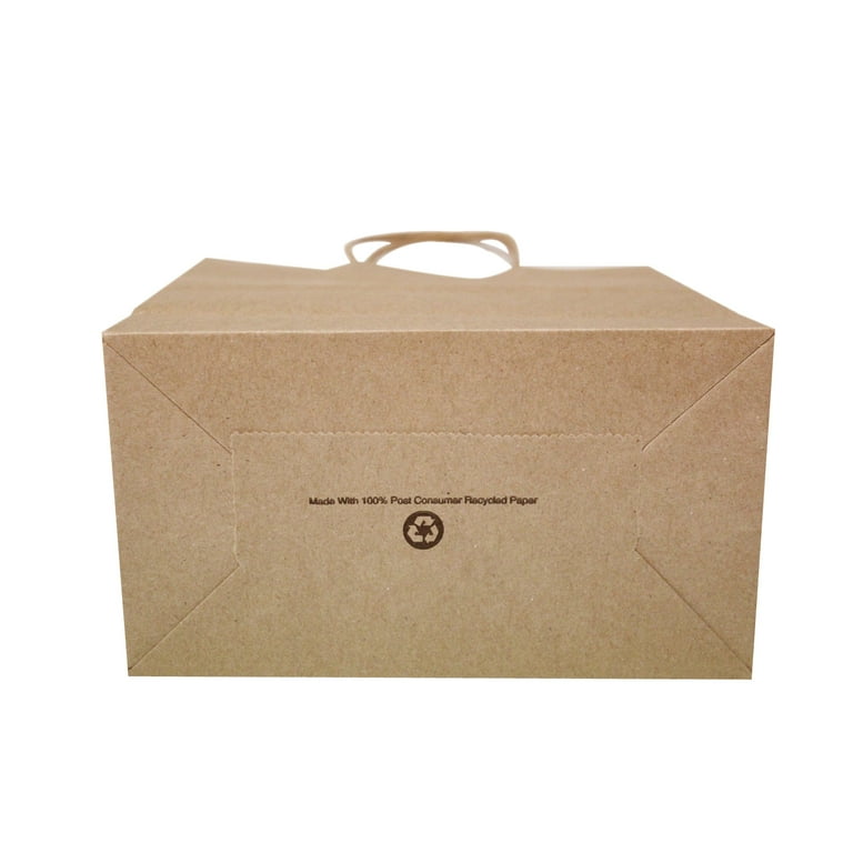 8 x4.75 x10 100 pcs Brown Kraft Paper Bags Shopping Mechandise Party Gift Bags Walmart