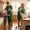 Green, variant on AIGUR Family Matching Pajamas Summer Solid Colors Short Sleeves Shirt and Elastic Shorts for Loungewear Soft Sleepwear
