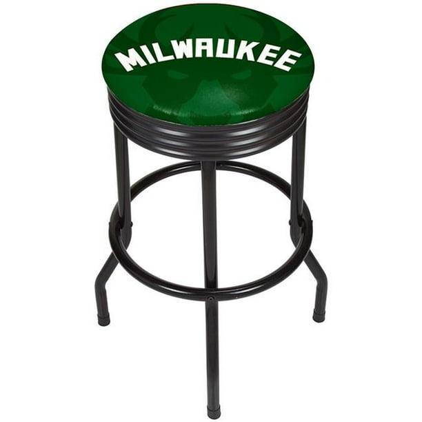 Trademark Global NBA1006 MB2 Milwaukee Bucks NBA Black Ribbed Bar
