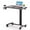 Black, variant on COMHOMA Adjustable Overbed Bedside Table with Lockable Wheels, Pneumatic Mobile Standing Laptop Desk, Small Standing Desk Portable Rolling Overbed Table Hospital Home Use, Black