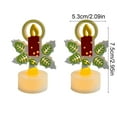 thumbnail image 3 of Hometravel LED Christmas Candle Light, Electronic Decorative Night Light, Festive Shape Candles for Tabletop and Shelf Display, 3 of 6