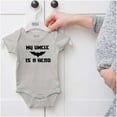thumbnail image 5 of My Uncle is a Hero Superhero Bat Romper Boys or Girls Infant Baby Brisco Brands 6M, 5 of 6