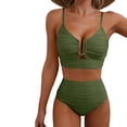 thumbnail image 6 of MSJUHEG Women's Tankini Padded Swimwear Swim Dress Tankini Swimsuits for Women Tops for Women Bikini Sets for Women Swim Shorts and Top Set Swimsuits Blackish Green Xs, 6 of 7