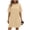 Khaki, variant on Qiopertar Women's Casual Short Sleeve Round Neck Bandage Dress with Pockets Solid Color A-Line Skirt Spring Summer Vacation Travel Comfy Relaxed, Mint Green XL