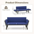 thumbnail image 3 of Costway Outdoor Convertible Sofa Daybed with Adjustable Armrests Removable Cushions Navy, 3 of 10