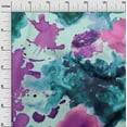 thumbnail image 3 of oneOone Cotton Poplin Twill Turquoise Blue Fabric Abstract Watercolor Sewing Craft Projects Fabric Prints By Yard 56 Inch Wide, 3 of 4