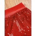 thumbnail image 4 of Girls Sequin Boxer Shorts Elastic Straight Leg Sparkly Glitter High Waist Latin Jazz Dancing Shorts, 4 of 6
