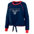 thumbnail image 2 of Women's WEAR by Erin Andrews Royal New York Giants Tie-Front Long Sleeve T-Shirt, 2 of 4