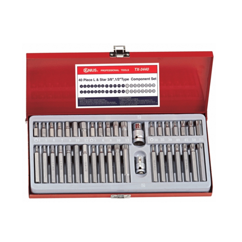 Genius Tools GNSTX3440 40Pc 3/8 & 1/2" Dr. Mechanics