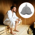 thumbnail image 1 of SHOWERORO Felt Sauna Cap For Overheating Protection Thickened Grey 2pcs, 1 of 6
