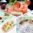 thumbnail image 2 of Ice Cube Tray with Lid and Storage Bin,56 Grid Stackable Ice Maker Tray with Press Release Design, Easy Release Ice Tray with Scoop for Freezer,Green, 2 of 7