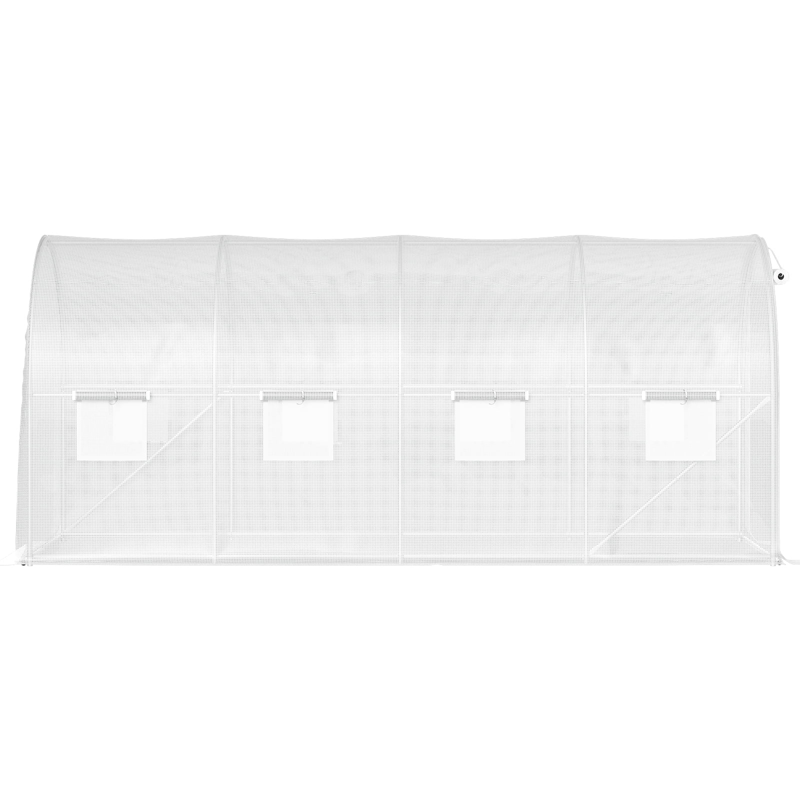 VEVOR 15 x 6.5 x 7 ft Walk-in Tunnel Greenhouse, Portable Plant Hot House with Galvanized Steel Hoops
