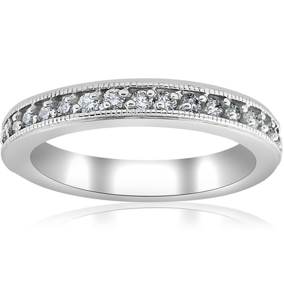 Pompeii 1/3ct SI Diamond Wedding Ring 14K White Gold (G/H,I1)