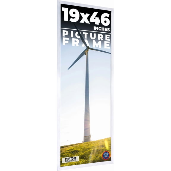 19x46 Frame Silver Real Wood Picture Frame Width 0.75 inches | Interior Frame Depth 0.5 inches |
