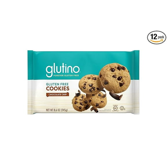 Glutino Gluten Free Cookies, Chocolate Chip, 8.6 oz ( Pack of 2 )