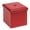 Red 11.8"x11.8"x11.8", variant on Folding Storage Ottoman Cube, Faux Leather Footrest Seat Coffee Table, Brown 11.8"x11.8"x11.8"