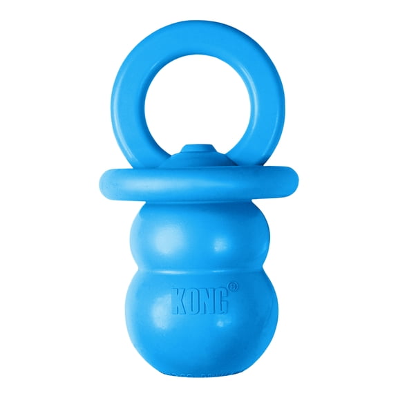 KONG® Puppy Binkie Stuffable Dog Toy, Blue, Medium for Beginner Chewers