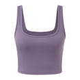 thumbnail image 3 of DuoJiaJ New European And Style Women's Clothing Solid Color Fashion Trend Thread Short Vest Women's Fashion Vest Purple S, 3 of 4