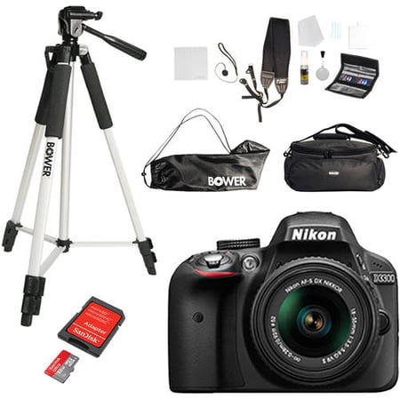 Nikon D3300 Digital SLR Camera and 18-55mm Lens with BONUS Memory Card, Bag
