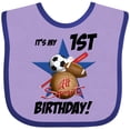thumbnail image 3 of Inktastic 1st Birthday All Stars Boys Baby Bib, 3 of 4