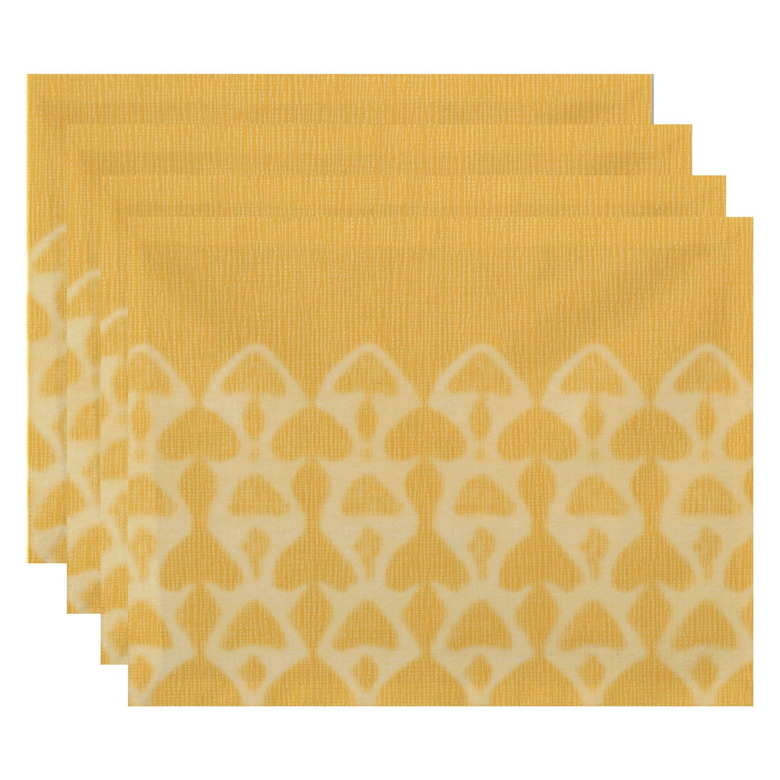 Simply Daisy 18" x 14" Watermark Geometric Print Placemat, Set of 4