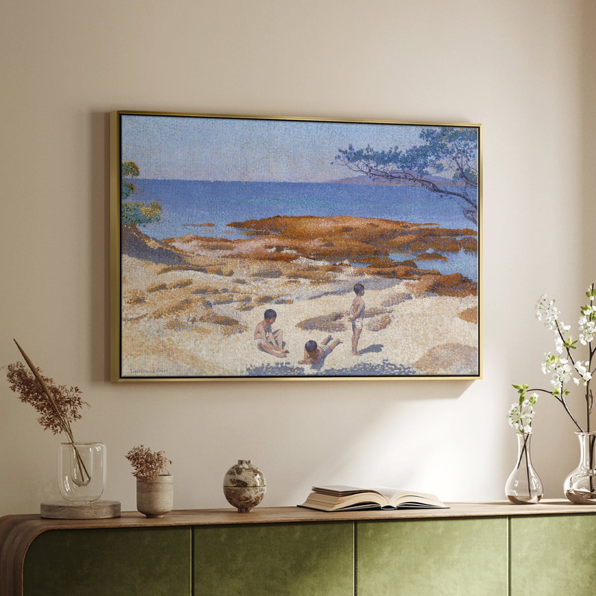 Vintage Landscape-CXXII By Wexford Home Framed in Gold Wood Gallery Wrapped Canvas 27 in. x 41 in.