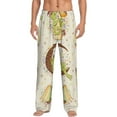 thumbnail image 2 of Lsque Frogs Print Men's Pajama Pants, Lounge Pant - Comfortable Home Wear,Elastic Waistband, Stylish Design-Small, 2 of 9