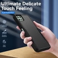 thumbnail image 5 of Compatible with Samsung Galaxy A22 5G Phone Case Tempered Glass Screen Protector Hybrid Rugged Shockproof Hard Protective Drop Proof Full Body Heavy Duty Mobile Cell Cover for A 22 22A A22s G5 Black, 5 of 8