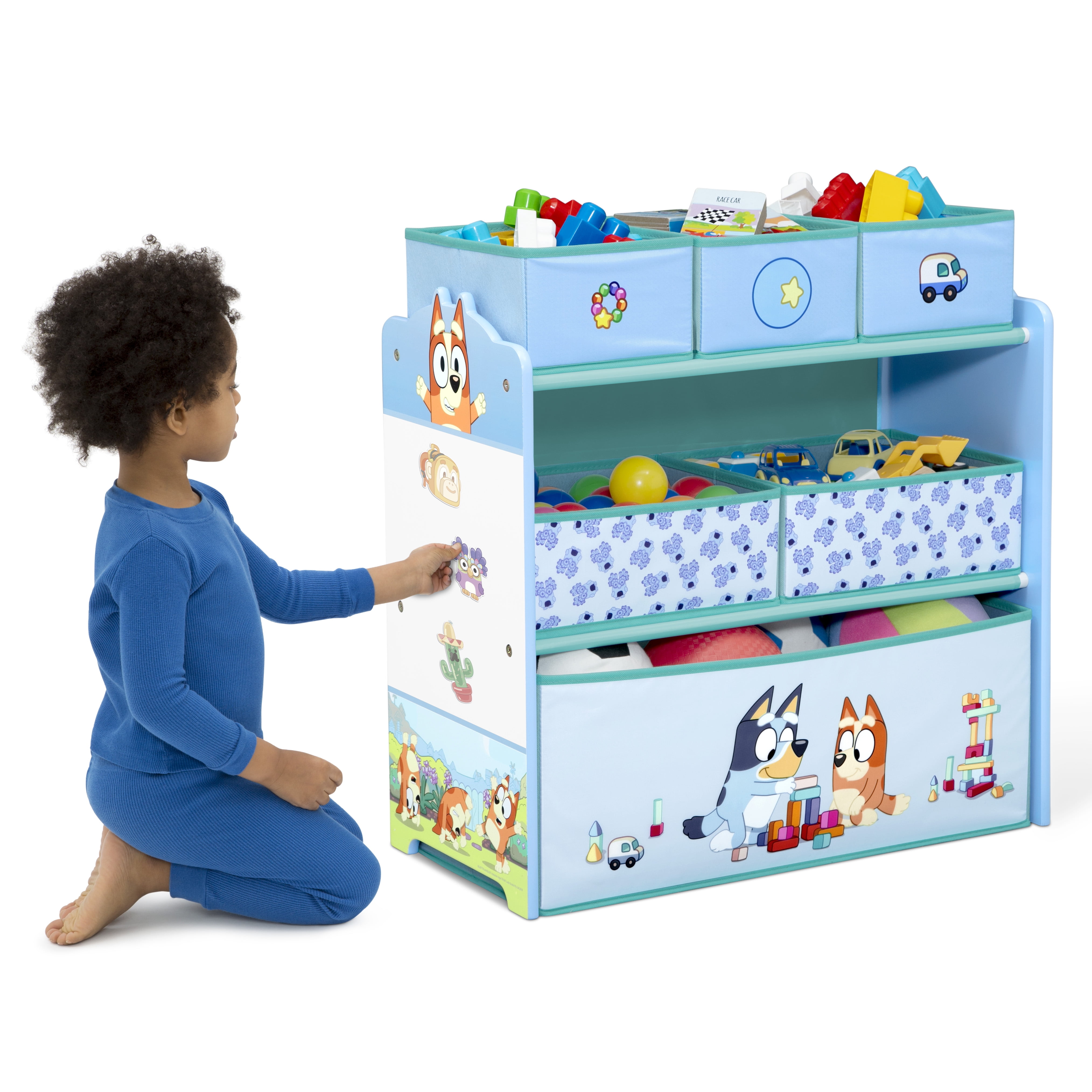 Bluey Design and Store 6 Bin Toy Storage Organizer by Delta