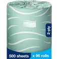 thumbnail image 2 of Septic Safe Toilet Paper, White, 2-Ply  Recycled, , T24 Compatible 96 Rolls x 500 Sheets (TM1616S), 2 of 6