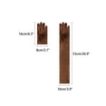 thumbnail image 2 of INSPIRE CHIC Women's Velvet Elbow Length Full Finger Evening Glove for Elegant Formal Brown, 2 of 6