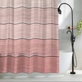 thumbnail image 2 of Gradient Pink Shower Curtain, Wood Grain Abstract Striped Vintage Simple Waterproof Shower Curtain Set with 12 Hooks Lightweight Bath Curtains Fabric Bathroom Decor 36x72 Inches, 2 of 9