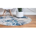 thumbnail image 3 of Rugs.com Gossamer Collection Rug – 5 Ft Round Navy Blue Medium Rug Perfect For Kitchens, Dining Rooms, 3 of 9