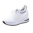 thumbnail image 2 of Willtoo Womens Sneakers Hidden Wedge Height Increasing Trainers Breathable Mesh Lace-Up Walking Shoes Lightweight Stretch Knit Casual Shoes, 2 of 6