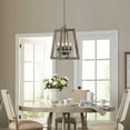 thumbnail image 2 of TOMIYA Farmhouse Light Fixtures Foyer Wood Chandelier for Dining Room, 4 Light Lantern Hanging Pendant Light for Kitchen Island Entryway, 2 of 7