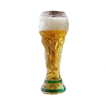 2026 World Cup Trophy Beer Glass 16.9oz,Durable Glass Football Gift for Men Dad Father's Day Birthday Game Day