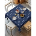 thumbnail image 6 of Navy Blue Anchor Table Cloth, Nautical Coastal Summer Ocean Ship Waterproof Tablecloth for Square Tables, Reusable Washable Fabric Table Cover for Restaurant Kitchen Dining Tables 54"x54", 6 of 6