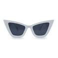 thumbnail image 5 of Womens Retro Large Gothic Cat Eye Thick Plastic Retro 80s Squared Sunglasses White - Black, 5 of 8
